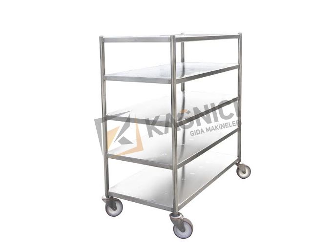 White Cheese Rack and White Cheese Trolley
